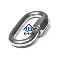 INGKS fabrika yüksek mukavemetli oval hızlı bağlantı karabina açık spor çırpıda kanca paslanmaz çelik hızlı bağlantı