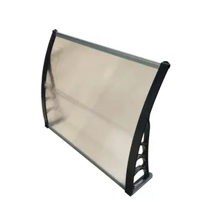 Super Strong Innovative Products Outdoor Rainproof Aluminum Bar Window Awnings Hollow PC Canopy For Door Balcony Anti UV