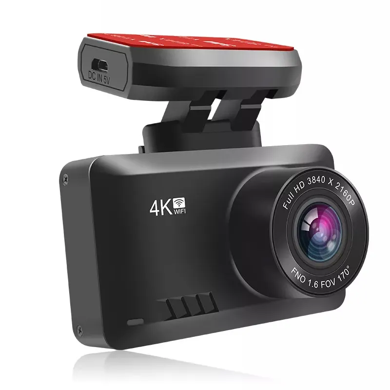 4K автомобильный черный ящик с двойным объективом Wifi Передняя и 1080P задняя камера заднего вида 2,45 дюймов IPS экран ночное видение камера безопасности для автомобиля