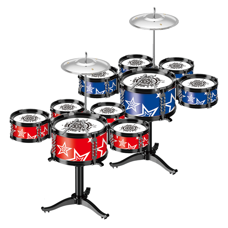 Tambor Infantil TOYANDONA – 22 Cm, Con 2 Baquetas, Piel De Oveja Y Madera, Juguete Musical Educativo Para Niños
