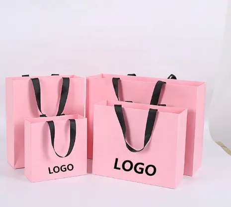 Wholesale cheap retail custom logo color mini exquisite cute small luxury shopping gift bag