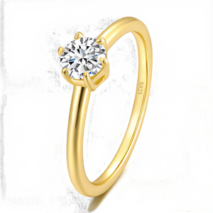 Anillos de Compromiso Mossinate KARATS para Mujer, Plata de Ley, Moissanita, Diseño Minimalista Moderno, Certificación ROHS - Product Image 3