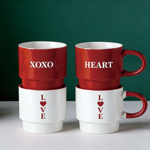 Taza de Cerámica Roja <span class=keywords><strong>XOXO</strong></span> - Taza de Café de 16 oz con Estampado Blanco, Regalo del Día de San Valentín para Ella - Product Image 5