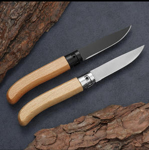 سكين تقشير بالجملة من خشب الورد والزان الصيني، سكاكين للهدايا الخارجية، سكين جيب EMHTiii رخيص مع حافظة جلدية - Product Image 4