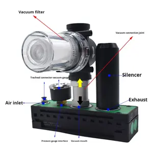 Pneumatic VTM Multi-stage Plastic Vacuum Generator High <strong>Flow</strong> High Suction Powerful Breaker Valve <strong>Detection</strong> 5kg 1-Year Warranty - Product Image 5