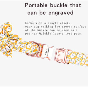 Kampanye UI penjual terbaik kustom pelat nama emas Set kerah anjing peliharaan empuk tidak ada tarik dibuat katun murni poliester pabrik hewan peliharaan - Product Image 5