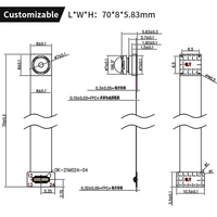Module de caméra à obturateur grand angle noir et blanc MIPI haute vitesse 100fps VGA OV7251 7750