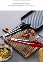 Ustensiles de cuisine, pinces à barbecue résistantes à la chaleur, pinces à aliments en silicone avec embouts en silicone