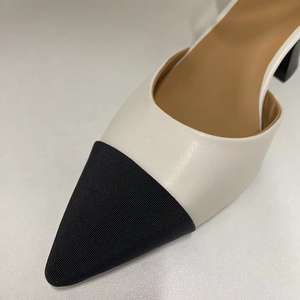 Nuevos Zapatos de Tacón de Aguja para Mujer, 7cm, Cómodos, de Lujo, a la Moda, para Exteriores, Tallas Grandes, con Logotipo Personalizado, de Cuero Genuino - Product Image 2