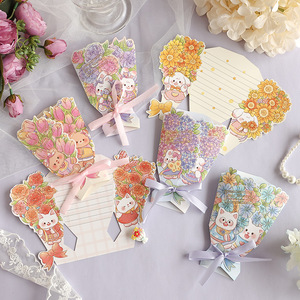 Трикообразные 3D цветы, специальный логотип, поддерживающие поздравительные открытки для малого бизнеса, благодарственные открытки - Product Image 2