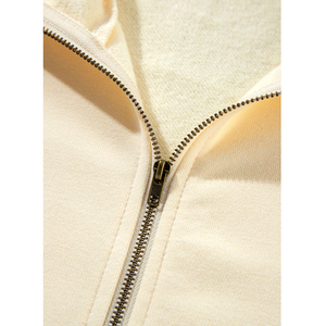 20% ra Thân Yêu-người yêu biểu tượng tùy chỉnh phụ nữ lông cừu lót một nửa Dây Kéo Túi <span class=keywords><strong>Kangaroo</strong></span> lỏng quá khổ cổ điển đồng bằng trống Hoodies - Product Image 4