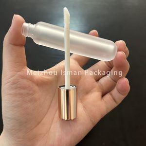 ISMAN Tube de brillant à lèvres dépoli 3ml 5ml, Emballage correcteur or rose, Flacon vide pour fond de teint liquide avec pinceau à lèvres, Brosse à cheveux - Product Image 5
