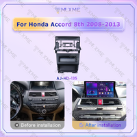 Lecteur multimédia de voiture Android 2 Din 10 pouces, radio, GPS, navigation, stéréo universelle avec caméra pour Honda Accord 8ème génération 2008-2013