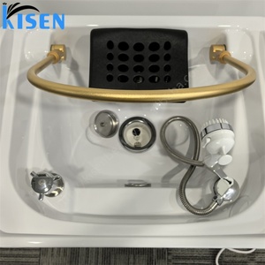 KISEN Modern 60L อ่างอาบน้ำแบบพกพาพร้อมระบบหมุนเวียนน้ำสไตล์ญี่ปุ่น หัวฝักบัวสำหรับทำทรีทเมนท์ ไม่ต้องใช้ท่อประปา มีสินค้าในสต็อก - Product Image 6