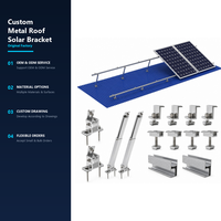 Pince de fixation pour panneau solaire photovoltaïque sur toit en aluminium ou tôle, système de fixation pour toiture à joint debout, galvanisée à chaud