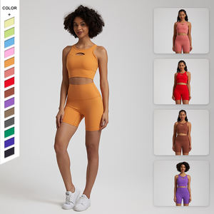 Deportes de alta calidad ahueca hacia fuera el cuidado de la piel desnuda Fitness al aire libre Correr Cintura alta Levantamiento de cadera Traje de yoga - Product Image 5