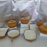 Vente directe du fabricant, plat à poisson en fonte émaillée haut de gamme, pot antiadhésif, ensemble de marmites à soupe, adapté aux fours d'extérieur