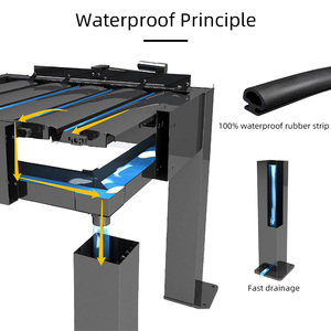 Pergola en aluminium imperméable QINGYING pour piscine et <span class=keywords><strong>spa</strong></span> - Product Image 5