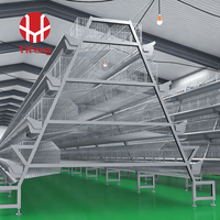 Cage à poules de type A galvanisée pour poules pondeuses, équipement d'élevage avicole automatique, durable pour la production commerciale d'œufs