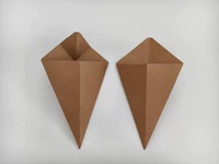 Boîte d'emballage en papier pour frites, crêpes et cornets à emporter, jetable et résistante à la chaleur