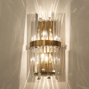Hot Sale Indoor Lighting Decorative <b>Wall</b> <b>Lamp</b> Bedroom Living Room Crystal Gold <b>Wall</b> Light - Product Image 2