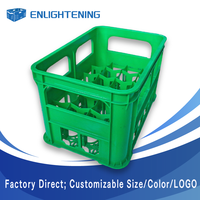 Caisse à bière en plastique robuste 24 bouteilles 530x360x320mm avec grille de séparation solide, boîte de transport de boissons, usine