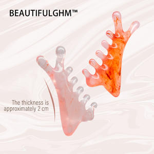 Peine multifuncional de resina Gua Sha, tabla de masaje Facial para relajación, mejora la circulación sanguínea, masaje de Peine de masaje de meridianos - Product Image 5
