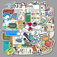 50 pegatinas de grafiti para material escolar, para ordenador portátil, venta al por mayor, para decoración DIY, hojas de ginkgo