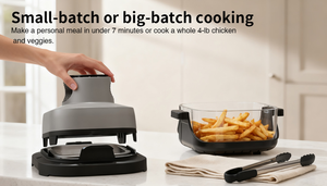 <span class=keywords><strong>Friteuse</strong></span> à air 4-en-1 en verre, non toxique, avec récipients en verre de 4 et 1,5 L avec couvercles, compatible micro-ondes, congélateur et lave-vaisselle, pour une cuisson maximale croustillante, friture, cuisson et récroustillage - Product Image 5