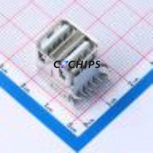 AF SC-JBT17.6 USB Connector Bent Lead Through Hole Connector Type-A USB 2.0 Female Right Angle Insert - Product Image 1