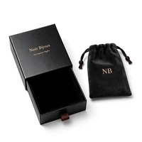Boîte cadeau en papier personnalisée pour bijoux, avec insert en éponge, pour bague, boucles d'oreilles, collier, emballage rigide