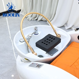 Lit de massage électrique MOOLIN avec bassin en céramique pour salon de coiffure et salle de sport, table de massage à coussins d'air, thérapie de spa capillaire - Product Image 2