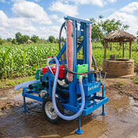 Machine de forage de puits d'eau portable de 200 m de profondeur, conception compacte