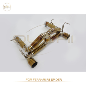 Catback de escape de aleación de titanio Ouchi para <span class=keywords><strong>Ferrari</strong></span> F8 Spider F142MFL 2019 + 3,9 T <span class=keywords><strong>V8</strong></span> sin válvula de silenciador piezas de rendimiento automático - Product Image 2