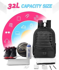 Free sample The Newest Style of Wholesale Custom Logo <b>Basketball</b> Backpack Dry Wet Sports Bag for Men's Football <b>Basketball</b> - Product Image 5