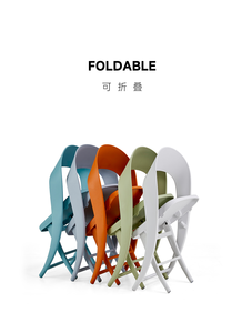 GDRS USA DELIVERY Folding PP <b>Plastic</b> <b>Dining</b> <b>Chair</b> Modern Curved Open-Back Side <b>Chair</b> Indoor Outdoor - Product Image 5