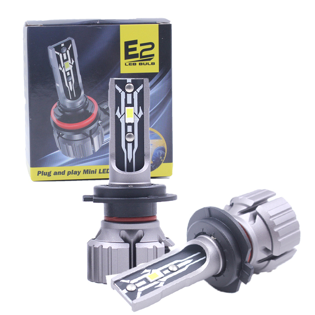 40W 8000LM E2 H11 Car Mini Led Light Bulb 12v Canbus H4 H7 H11 9005 9006 Hb3 9012 Auto Led Headlights Car Fog Lights for Vios