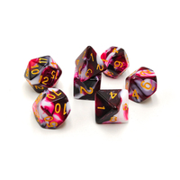 Nouvelles dés polyédriques DND en acrylique bicolores avec logo personnalisé, boîte métallique 16 mm, écologiques, pour jeux de rôle en ligne