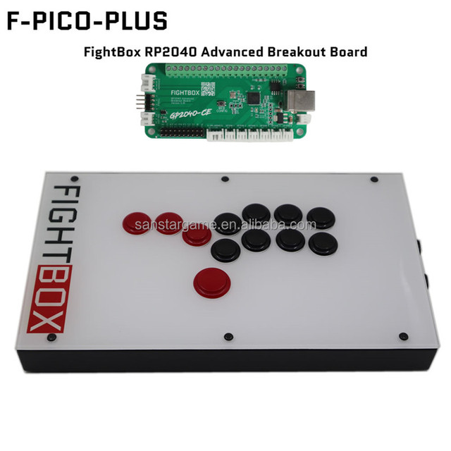 FightBox F-PICO-PLUS All Button Leverless Arcade Game Controller for PC/PS/SWITCH RAC-C500-PICO Zero Delay Hitbox Pico