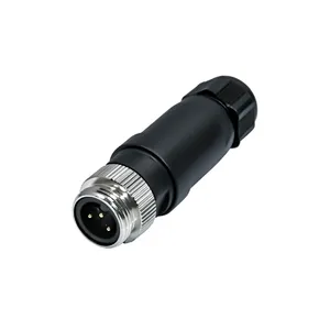 7/8 male female straight 90 degree assembly plastic screw adapter sensor automatic IP67 connector
