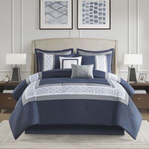 8-Piece Embroidered <b>Comforter</b> <b>Set</b> Premium Bedding for a Luxurious Sleep Experience - Product Image 6