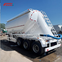 FEICHI 38m³ Semi Trailer Tangki Bubuk Dengan Kompresor Udara Mesin Diesel untuk Material Bubuk Kering 3 As Roda Trailer Pengangkut Semen