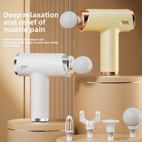 Mini pistolet de massage portable léger de poche pour la relaxation musculaire du corps entier, 4 têtes de massage, moteur sans balais, batterie 2400 mAh