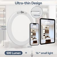 Plafonnier à piles sans fil avec capteur de mouvement à distance LED Dimmable Timing Activé par le mouvement Plafonnier de douche OEM