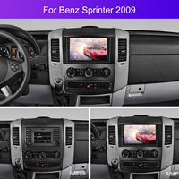 Autoradio Android GPS Navigation Caméra Arrière Car-Play Auto BT DVR pour Mercedes Benz Sprinter 2010-2016 10 POUCES Tableau de Bord