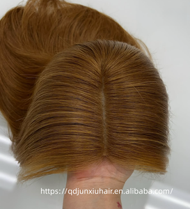 Perruque Lace Top Blonde Cuivrée Claire avec Nœuds Blanchis, Sans Irritation, Prête à Porter, Ligne de Cheveux Naturelle, Idéale pour Usage Médical (Vente en Gros) - Product Image 3