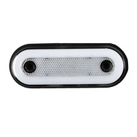 Feu de gabarit latéral et feu de gabarit pour remorque de camion 12v 24v rouge ambre blanc 4 "à lentille de réflecteur ovale