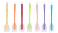 Spatule de cuisine et pinceau à huile en silicone translucide, grattoir à gâteau monobloc pour crème au beurre et confiture, outils de pâtisserie pour usage domestique