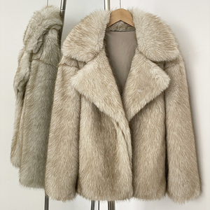 OFTBUY-Abrigo de Piel Sintética de Zorro para Mujer, Chaqueta Cálida de Longitud Media, de Imitación <span class=keywords><strong>Artificial</strong></span>, Elegante y Gruesa, para Otoño e Invierno - Product Image 3