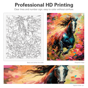Tự làm bức tranh bằng số chạy ngựa hiện đại tường nghệ thuật hình ảnh động vật tự làm quà tặng cho nhà decors 40x50cm/16x20inch mà không cần - Product Image 5